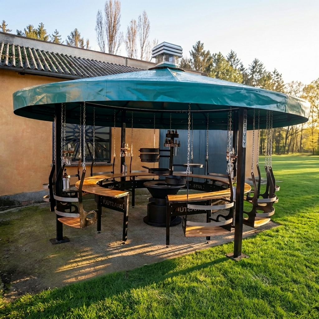 REVERSE SWING -  Gazebo ignifugo per show cooking